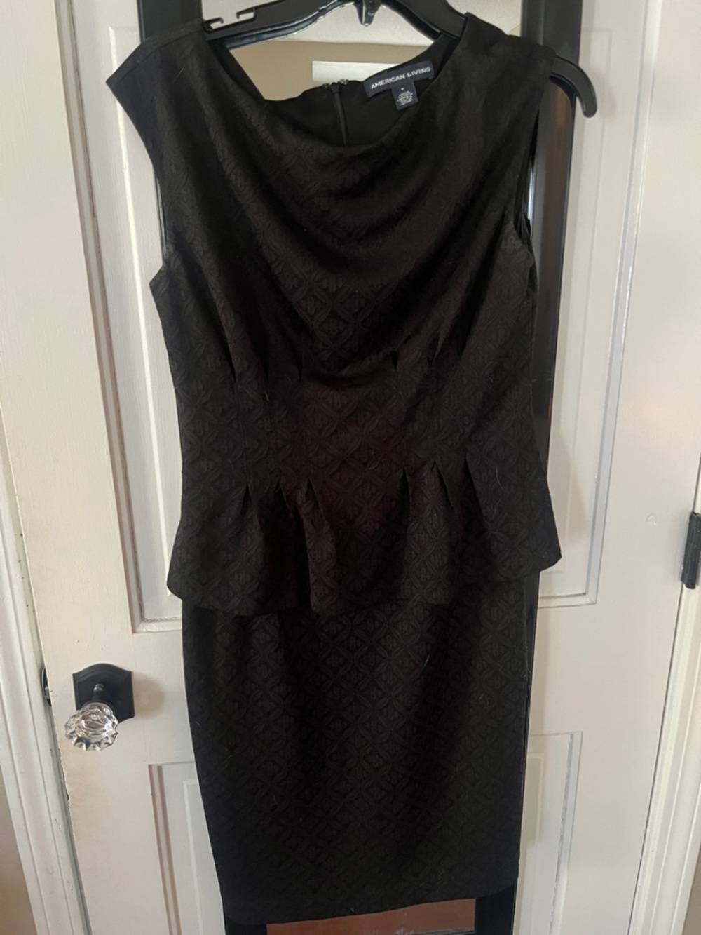Classic American living Black Peplum Sheath Dress size 6